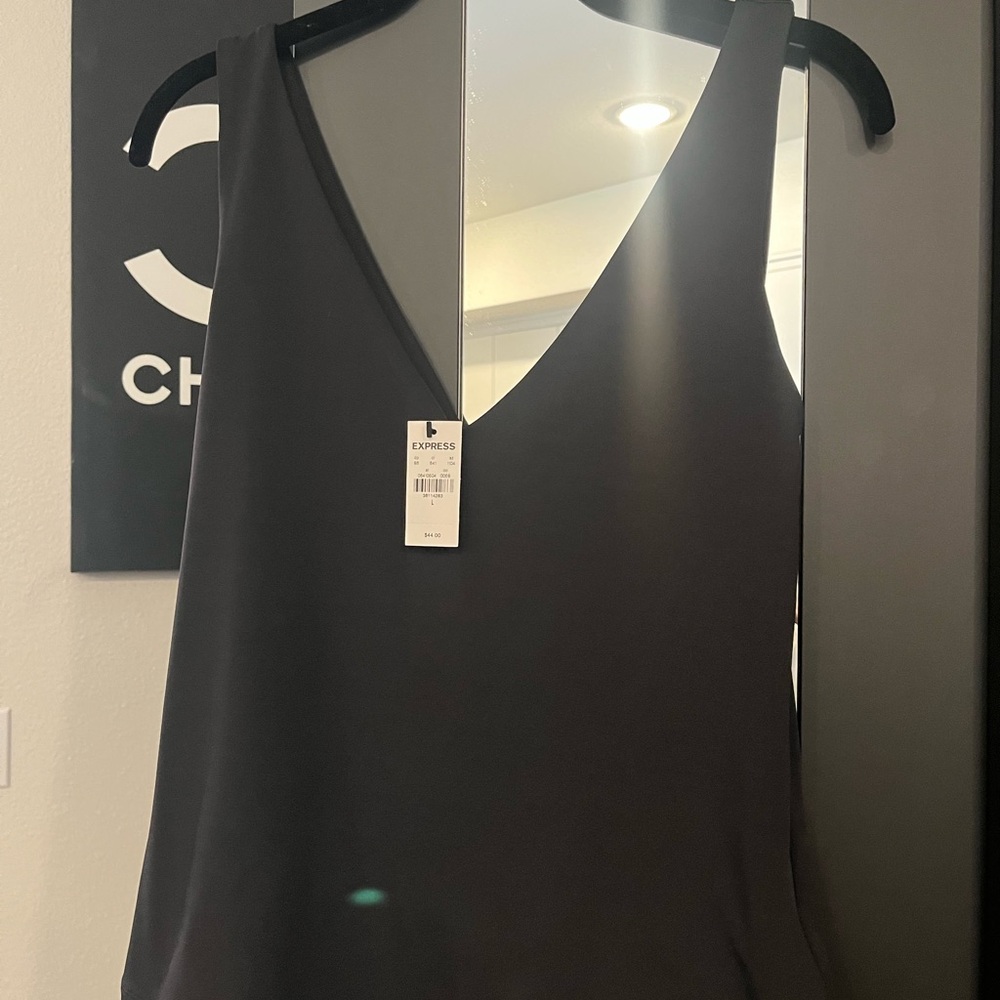 Express Women's Charcoal V-Neck Camisole